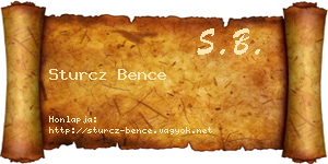 Sturcz Bence névjegykártya