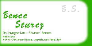 bence sturcz business card
